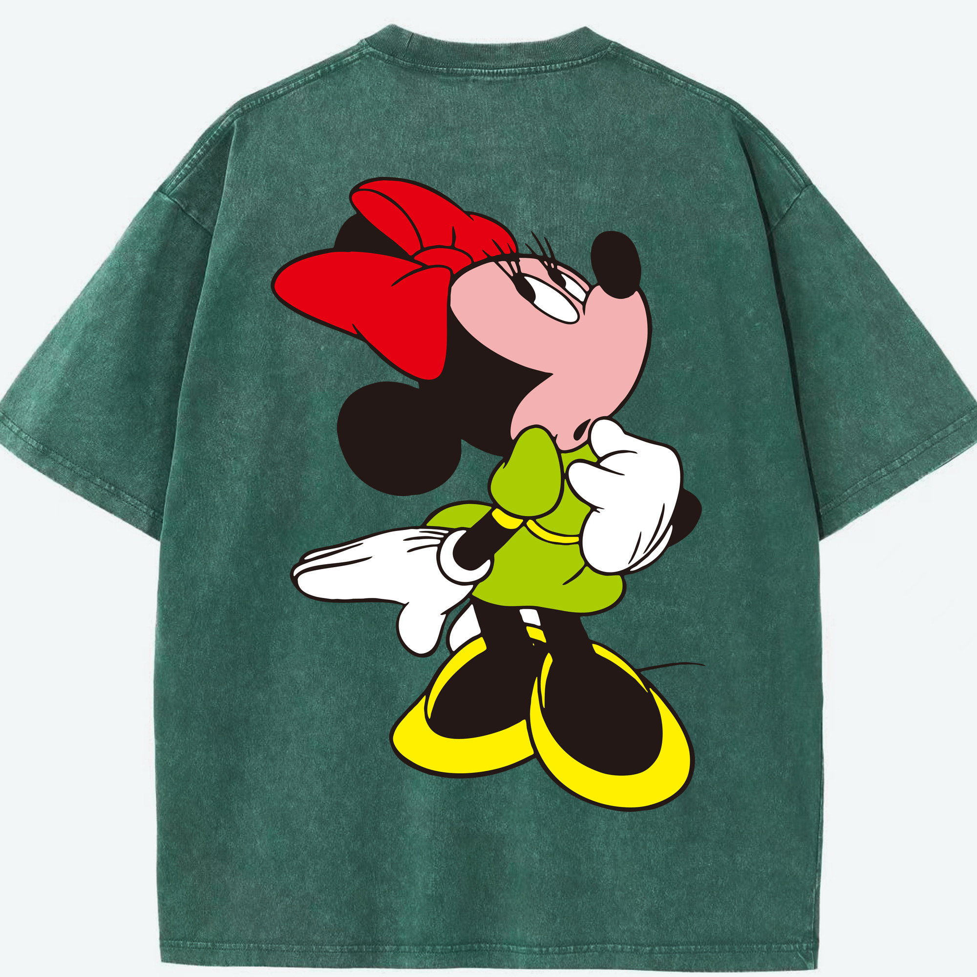 ミッキーマウス Mickey Mouse 綿100% ヴィンテージ風 半袖Tシャツ（背面プリント）